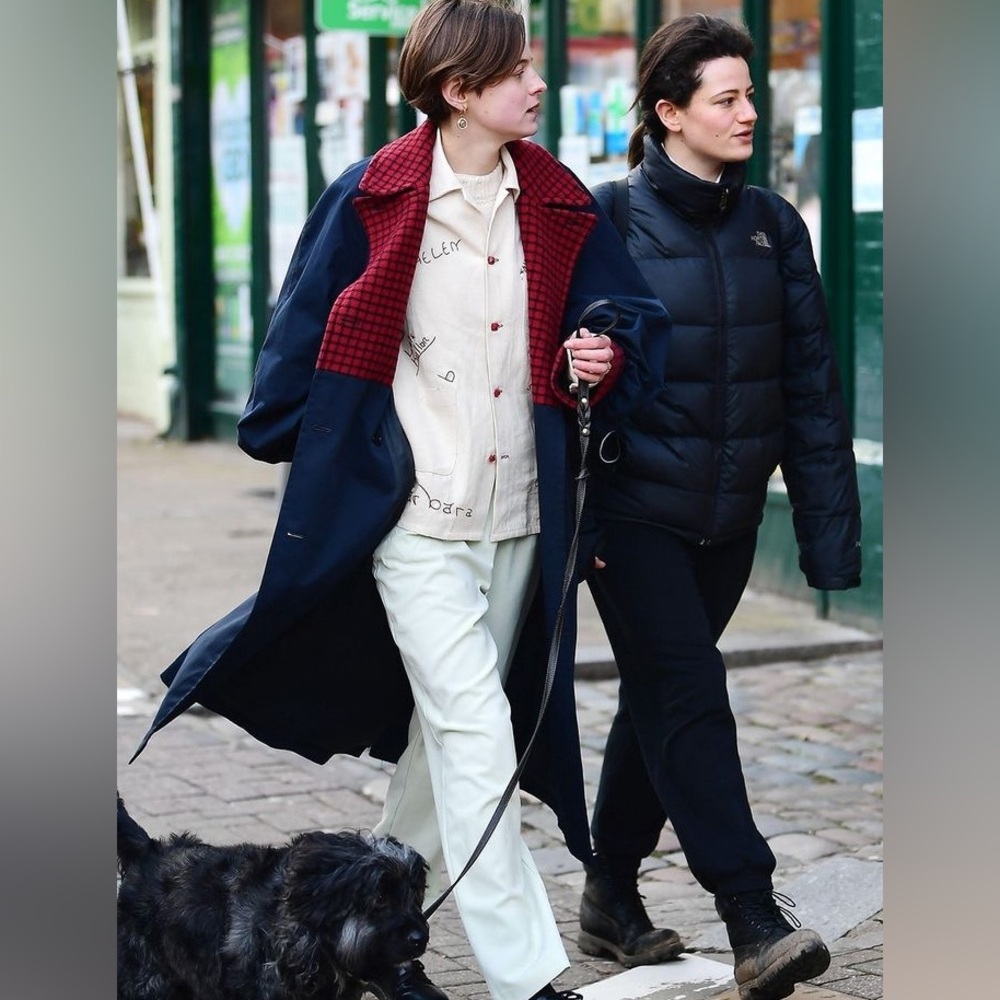 JW ANDERSON Beige Trench Coat with Plaid Accents - Picture 7 of 7